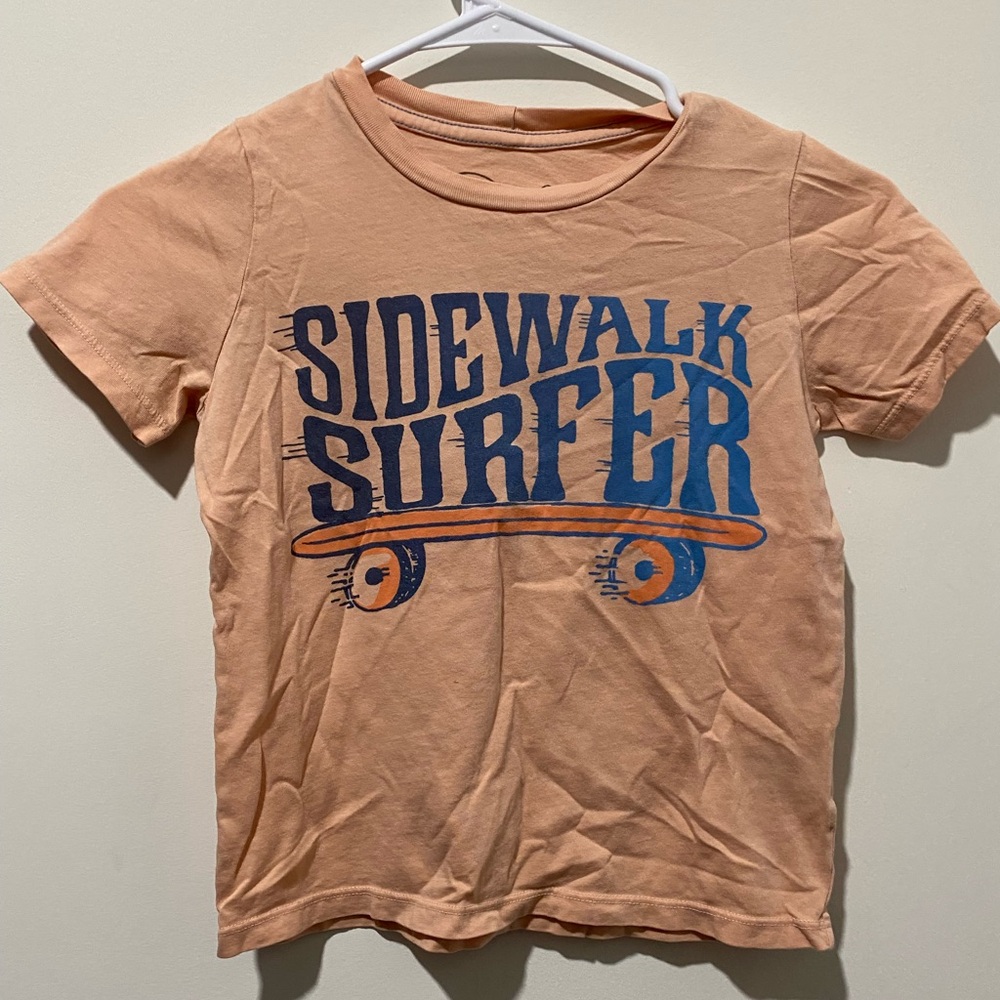 Peek Sidewalk Surfer Kids T-Shirt - Peach size 4/5 Y